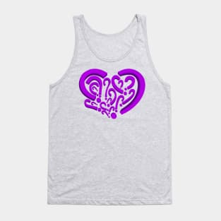 Who is in my heart? Purple color Tank Top